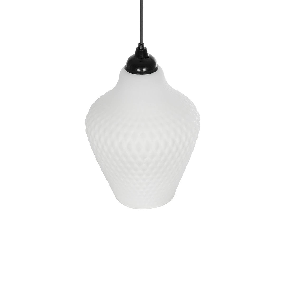 SKLO 206-0023 Μοντέρνο Κρεμαστό Φωτιστικό Οροφής με Ντουί 1 x E27 AC 220-240V IP20 - Λευκό - Μ22 x Π22 x Υ31