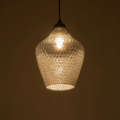 SKLO 206-0024 Μοντέρνο Κρεμαστό Φωτιστικό Οροφής με Ντουί 1 x E27 AC 220-240V IP20 - Μαύρο Φιμέ - Μ22 x Π22 x Υ31