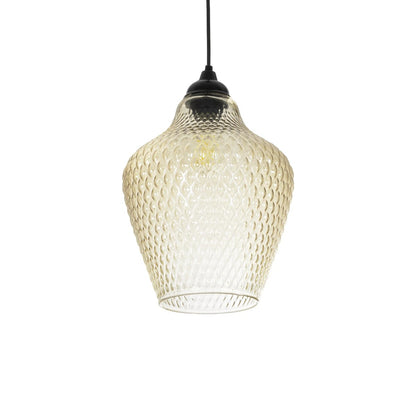 SKLO 206-0025 Μοντέρνο Κρεμαστό Φωτιστικό Οροφής με Ντουί 1 x E27 AC 220-240V IP20 - Mελί - Μ22 x Π22 x Υ31