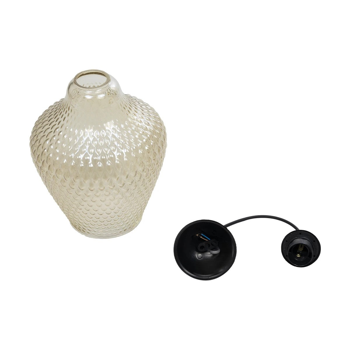 SKLO 206-0025 Μοντέρνο Κρεμαστό Φωτιστικό Οροφής με Ντουί 1 x E27 AC 220-240V IP20 - Mελί - Μ22 x Π22 x Υ31