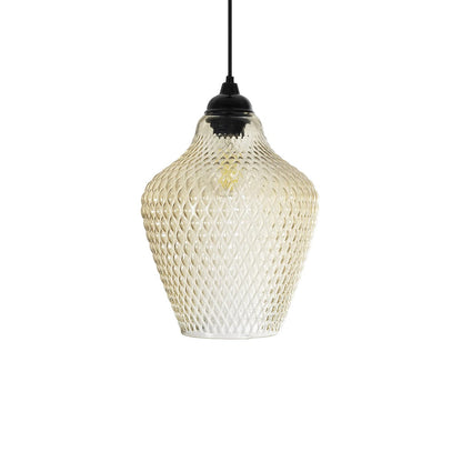 SKLO 206-0025 Μοντέρνο Κρεμαστό Φωτιστικό Οροφής με Ντουί 1 x E27 AC 220-240V IP20 - Mελί - Μ22 x Π22 x Υ31