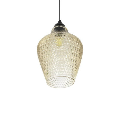 SKLO 206-0025 Μοντέρνο Κρεμαστό Φωτιστικό Οροφής με Ντουί 1 x E27 AC 220-240V IP20 - Mελί - Μ22 x Π22 x Υ31