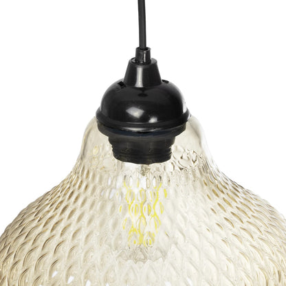 SKLO 206-0025 Μοντέρνο Κρεμαστό Φωτιστικό Οροφής με Ντουί 1 x E27 AC 220-240V IP20 - Mελί - Μ22 x Π22 x Υ31