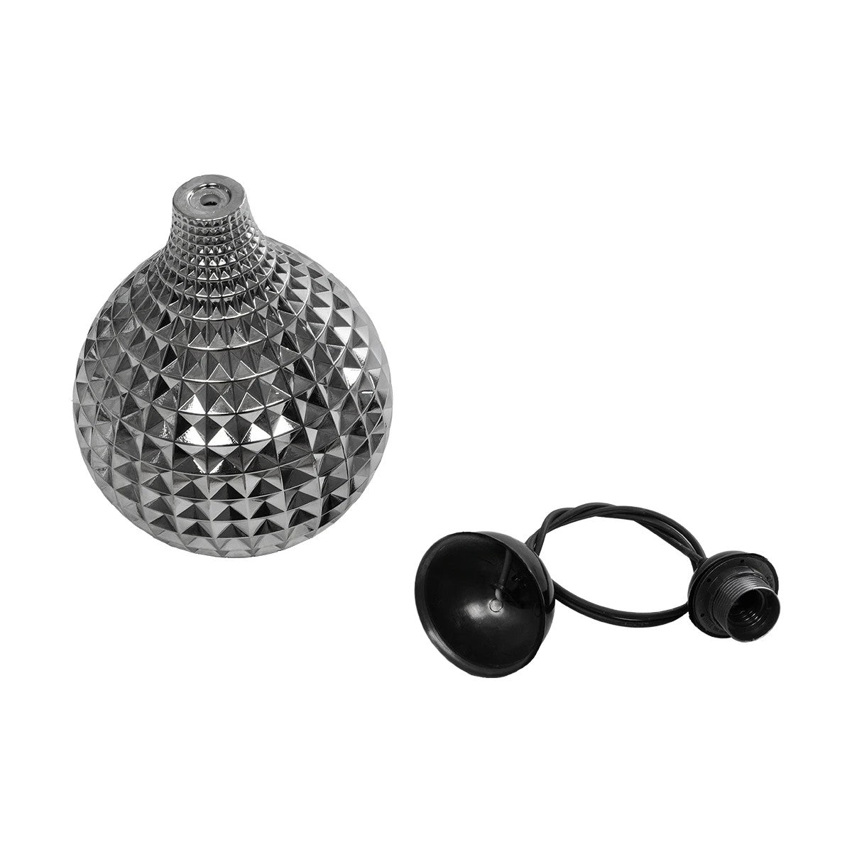 BASTIK 206-0026 Μοντέρνο Κρεμαστό Φωτιστικό Οροφής με Ντουί 1 x E27 AC 220-240V IP20 - Μαύρο Φιμέ - Μ22 x Π22 x Υ26