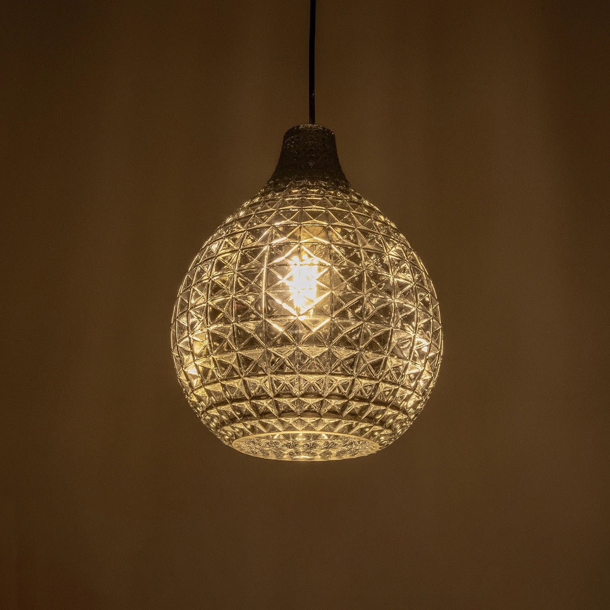 BASTIK 206-0026 Μοντέρνο Κρεμαστό Φωτιστικό Οροφής με Ντουί 1 x E27 AC 220-240V IP20 - Μαύρο Φιμέ - Μ22 x Π22 x Υ26