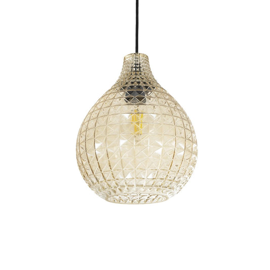 BASTIK 206-0027 Μοντέρνο Κρεμαστό Φωτιστικό Οροφής με Ντουί 1 x E27 AC 220-240V IP20 - Mελί - Μ22 x Π22 x Υ26