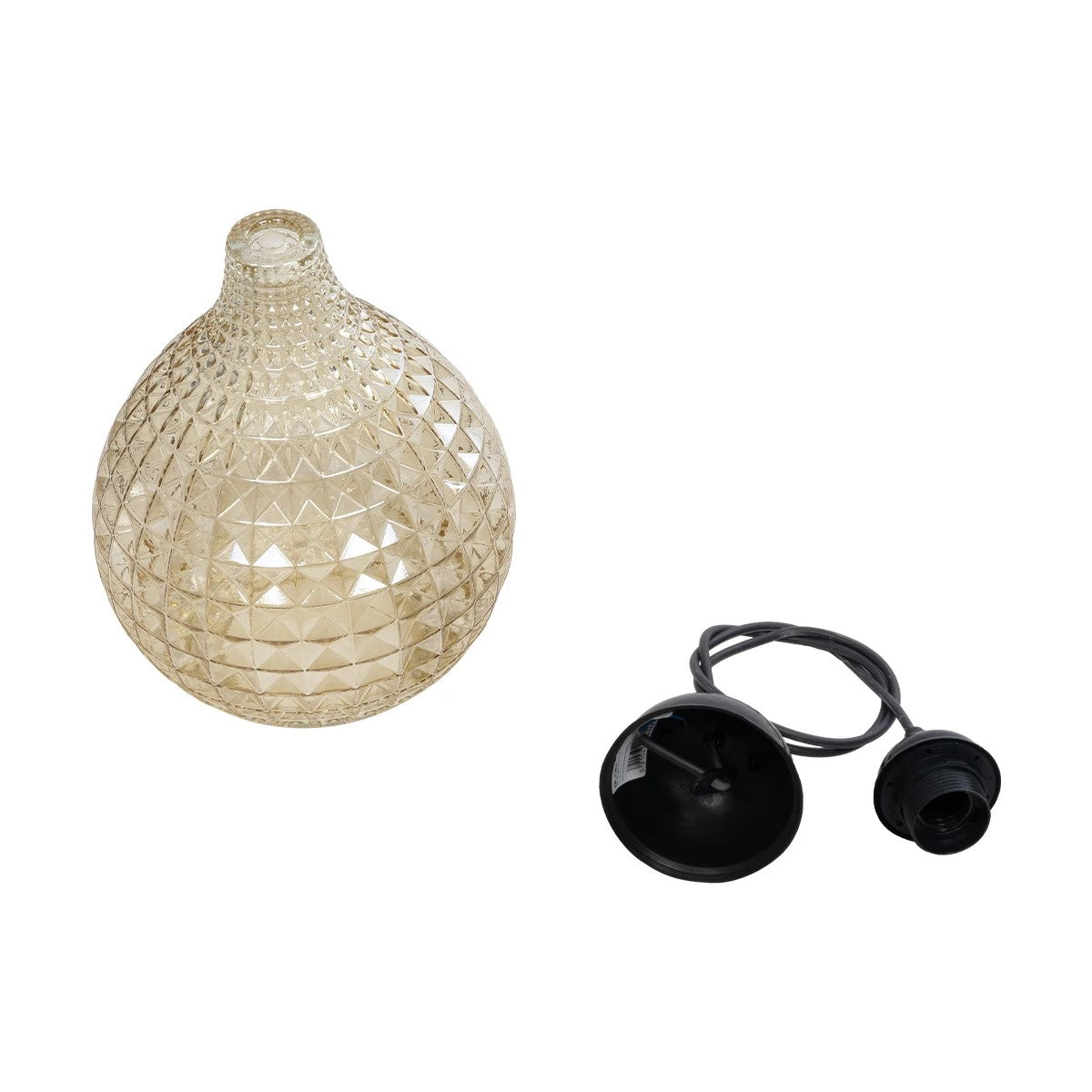 BASTIK 206-0027 Μοντέρνο Κρεμαστό Φωτιστικό Οροφής με Ντουί 1 x E27 AC 220-240V IP20 - Mελί - Μ22 x Π22 x Υ26