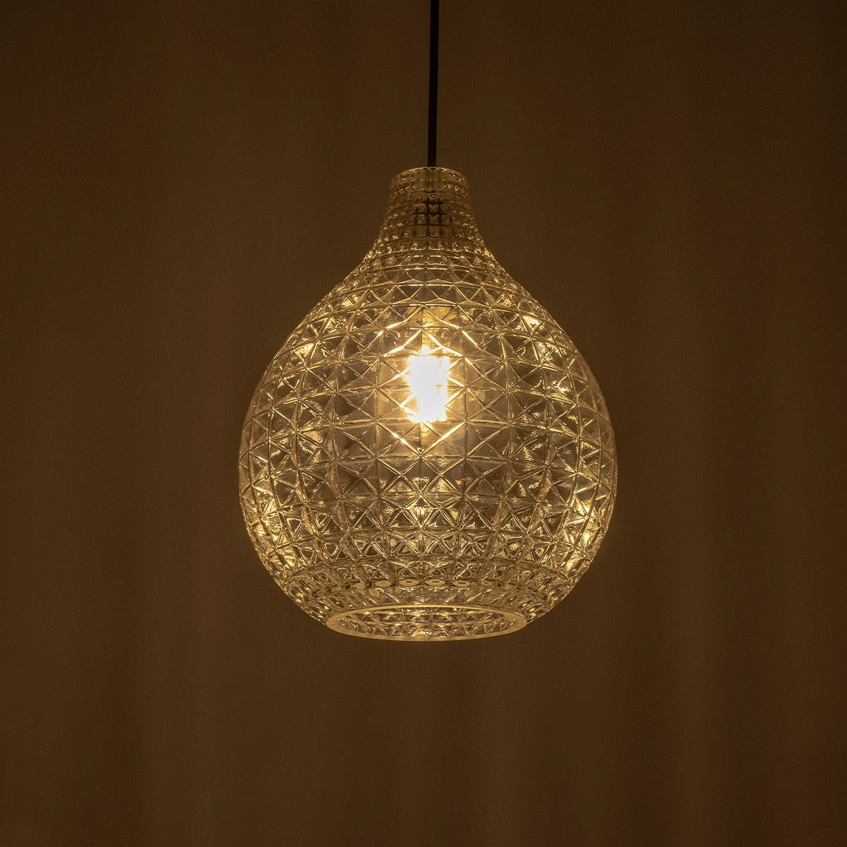 BASTIK 206-0027 Μοντέρνο Κρεμαστό Φωτιστικό Οροφής με Ντουί 1 x E27 AC 220-240V IP20 - Mελί - Μ22 x Π22 x Υ26