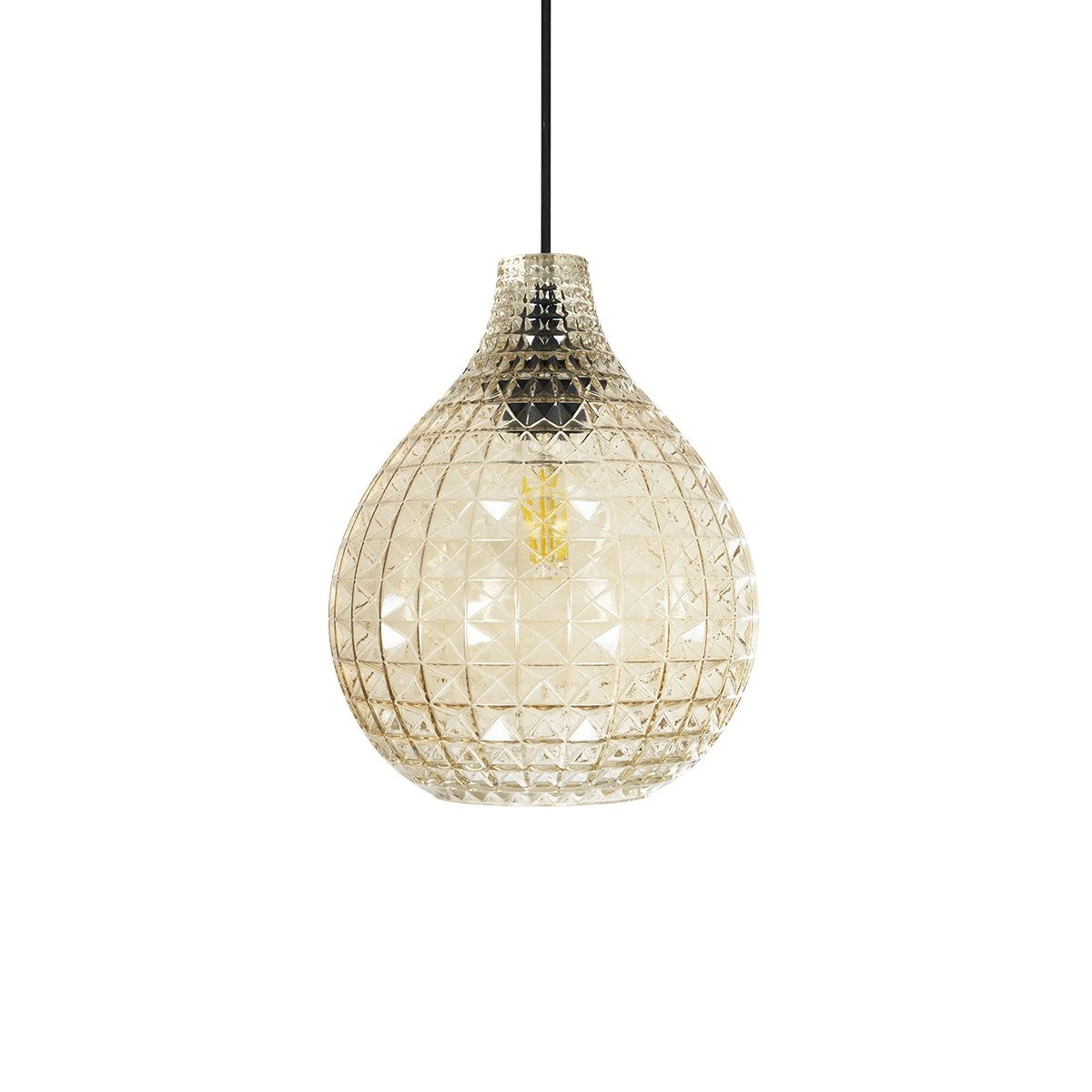 BASTIK 206-0027 Μοντέρνο Κρεμαστό Φωτιστικό Οροφής με Ντουί 1 x E27 AC 220-240V IP20 - Mελί - Μ22 x Π22 x Υ26