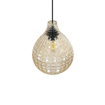 BASTIK 206-0027 Μοντέρνο Κρεμαστό Φωτιστικό Οροφής με Ντουί 1 x E27 AC 220-240V IP20 - Mελί - Μ22 x Π22 x Υ26