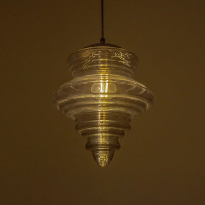 CORTE 206-0028 Μοντέρνο Κρεμαστό Φωτιστικό Οροφής με Ντουί 1 x E27 AC 220-240V IP20 - Μαύρο Φιμέ - Μ25 x Π25 x Υ30