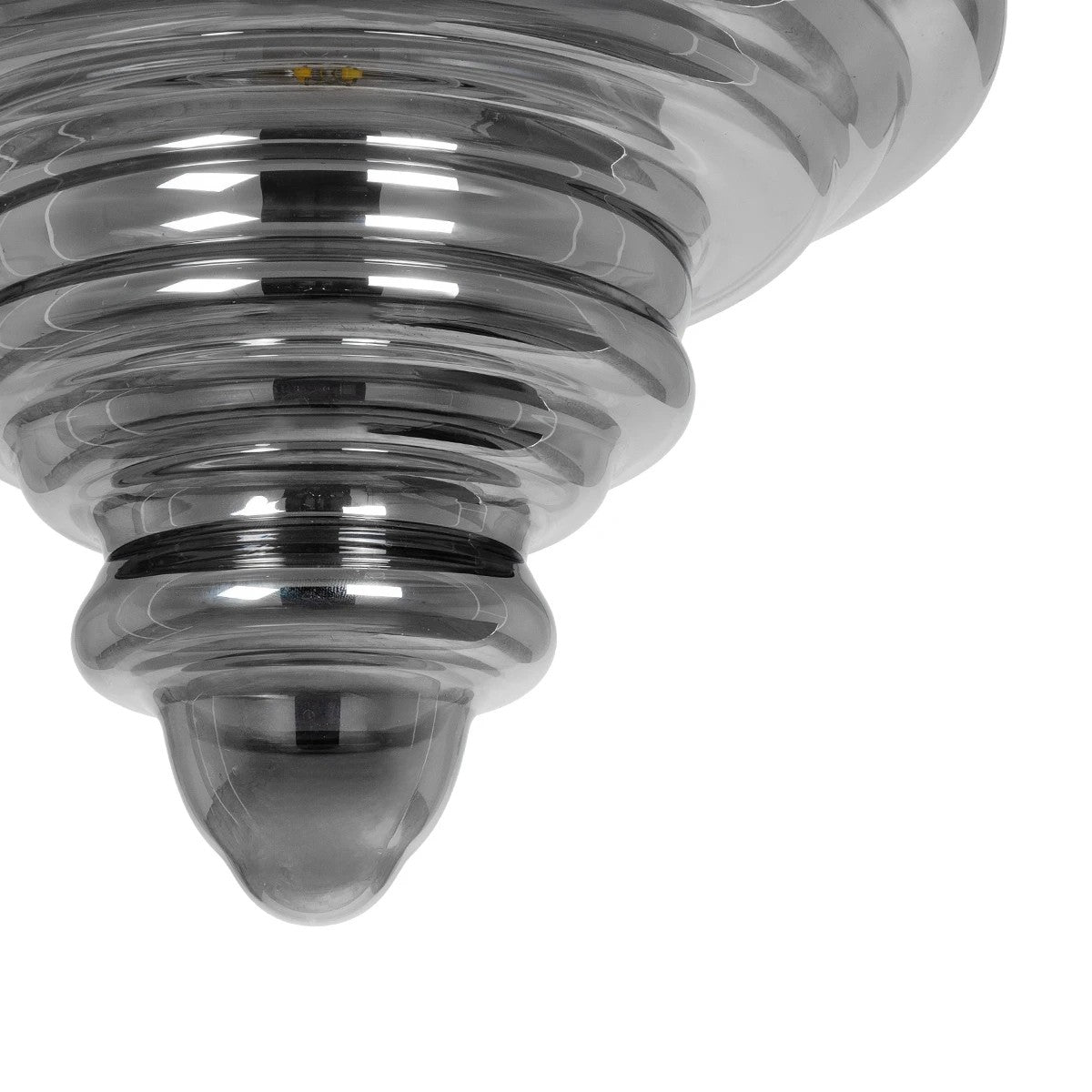 CORTE 206-0028 Μοντέρνο Κρεμαστό Φωτιστικό Οροφής με Ντουί 1 x E27 AC 220-240V IP20 - Μαύρο Φιμέ - Μ25 x Π25 x Υ30