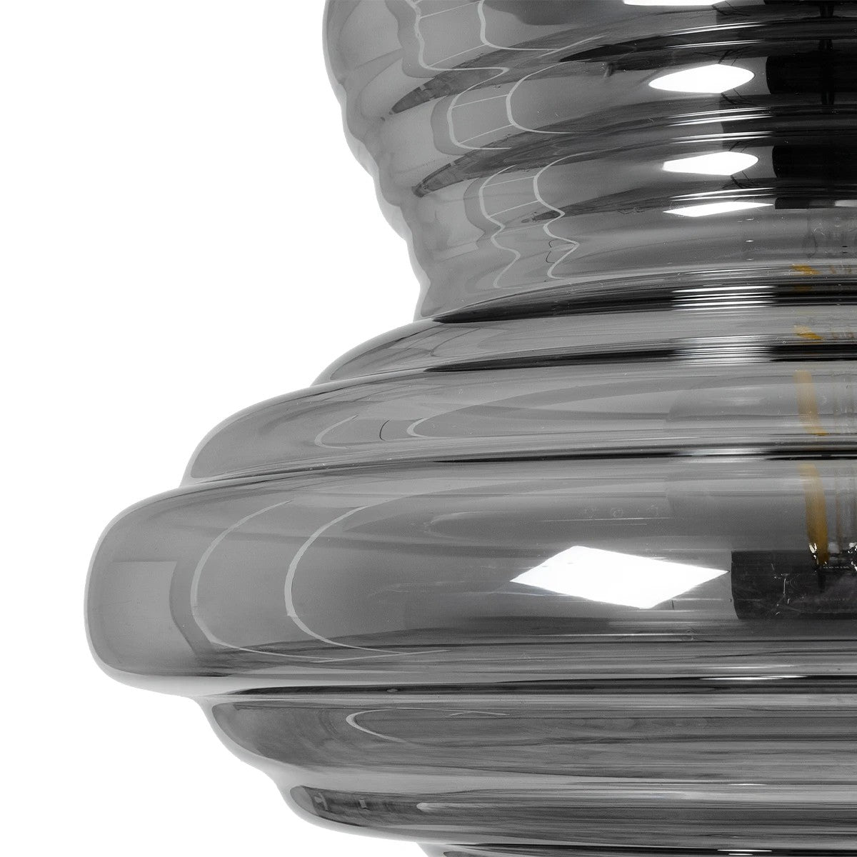 CORTE 206-0028 Μοντέρνο Κρεμαστό Φωτιστικό Οροφής με Ντουί 1 x E27 AC 220-240V IP20 - Μαύρο Φιμέ - Μ25 x Π25 x Υ30