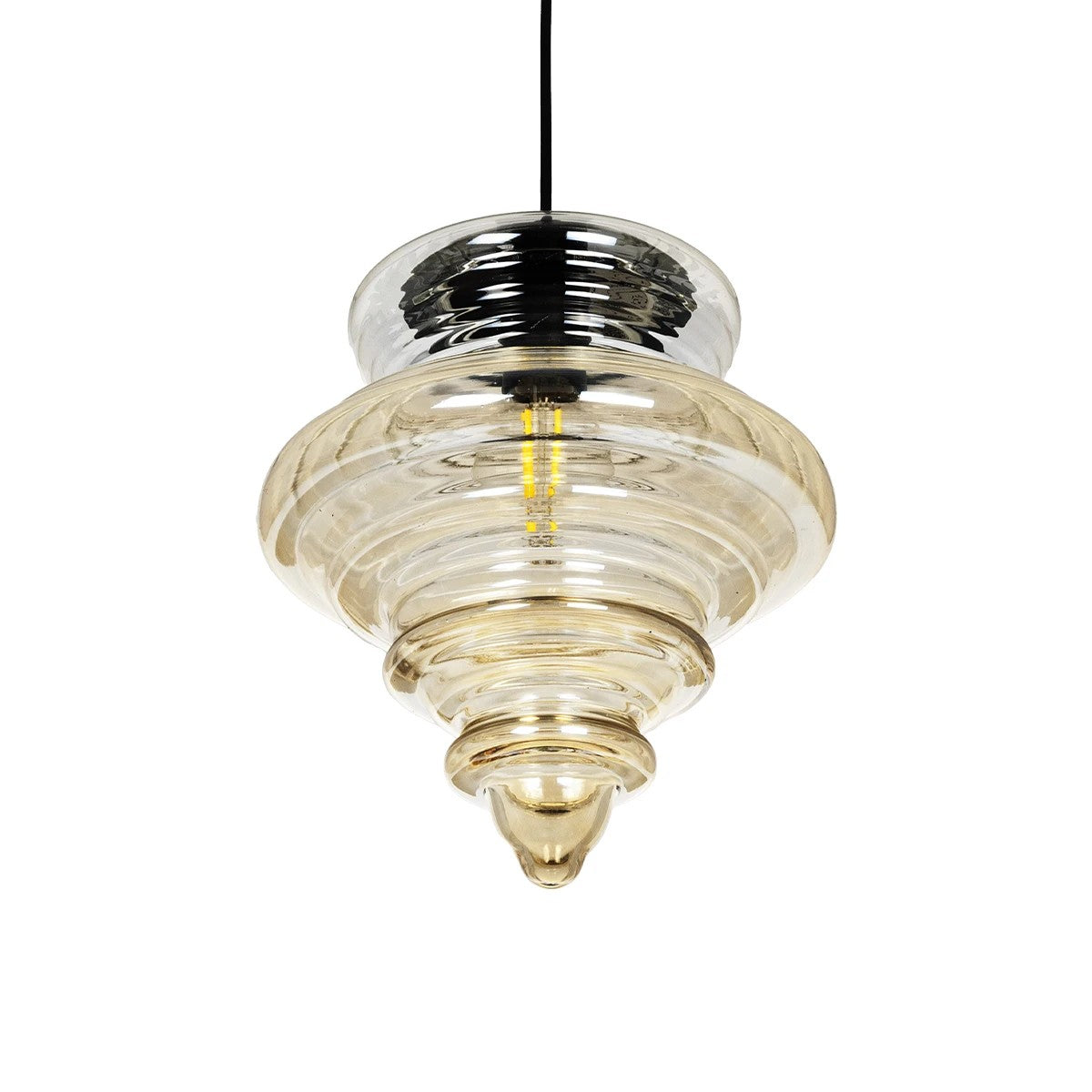 CORTE 206-0029 Μοντέρνο Κρεμαστό Φωτιστικό Οροφής με Ντουί 1 x E27 AC 220-240V IP20 - Mελί - Μ25 x Π25 x Υ30