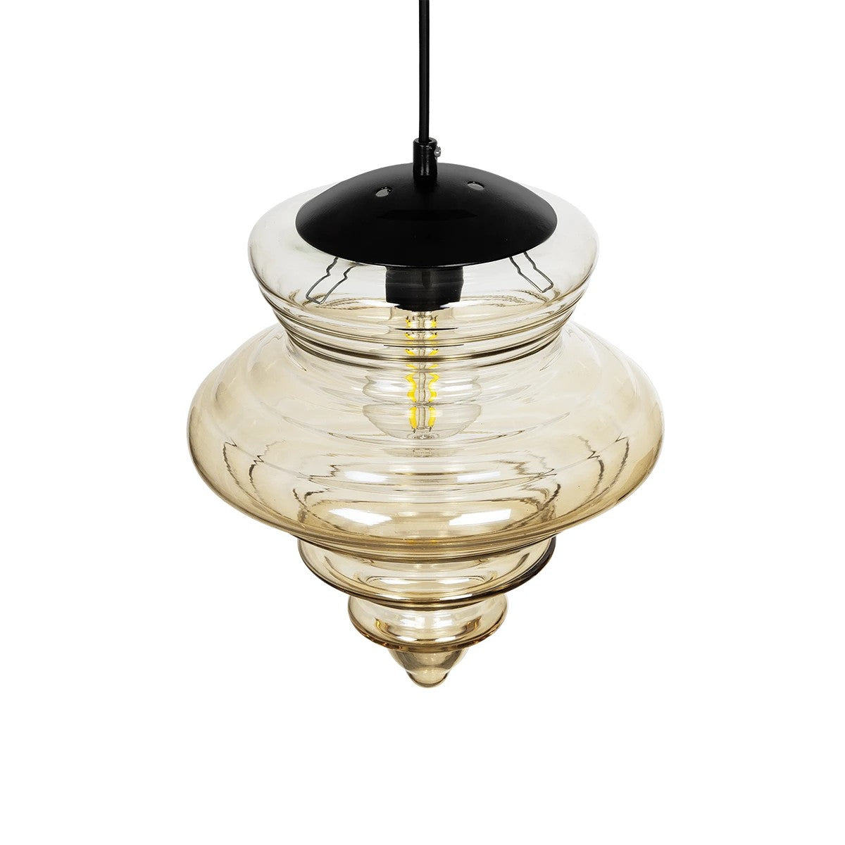 CORTE 206-0029 Μοντέρνο Κρεμαστό Φωτιστικό Οροφής με Ντουί 1 x E27 AC 220-240V IP20 - Mελί - Μ25 x Π25 x Υ30