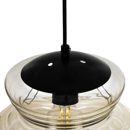 CORTE 206-0029 Μοντέρνο Κρεμαστό Φωτιστικό Οροφής με Ντουί 1 x E27 AC 220-240V IP20 - Mελί - Μ25 x Π25 x Υ30