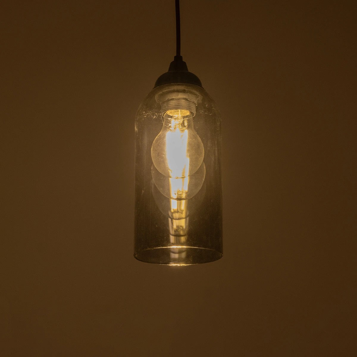 TUBE 206-0030 Μοντέρνο Κρεμαστό Φωτιστικό Οροφής με Ντουί 1 x E27 AC 220-240V IP20 - Μαύρο Φιμέ - Μ10 x Π10 x Υ24