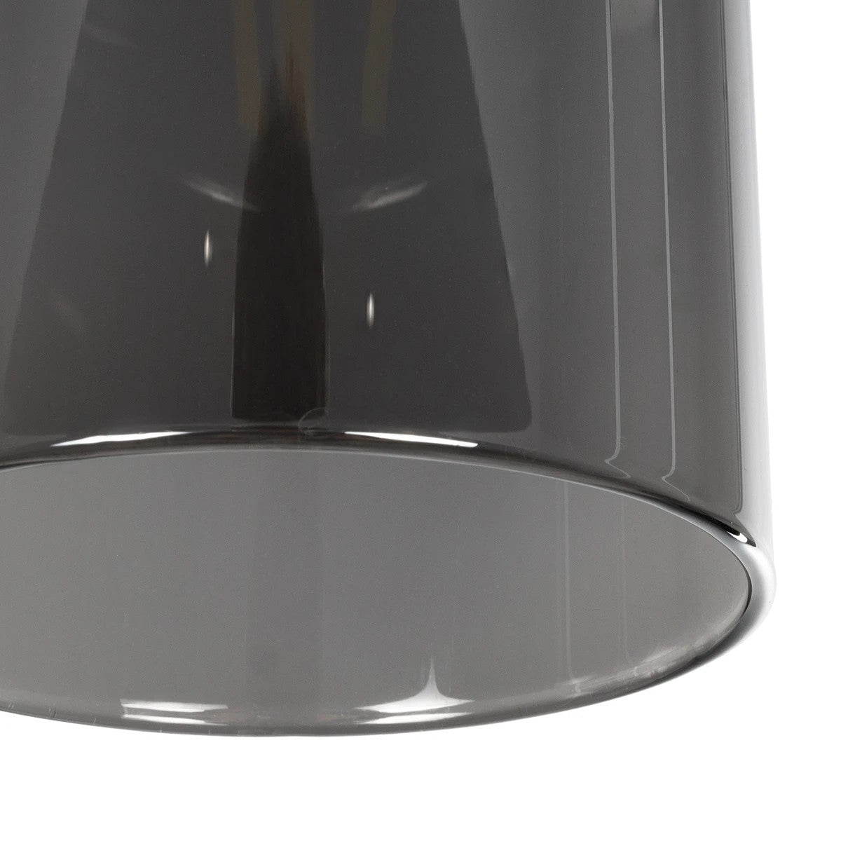 TUBE 206-0030 Μοντέρνο Κρεμαστό Φωτιστικό Οροφής με Ντουί 1 x E27 AC 220-240V IP20 - Μαύρο Φιμέ - Μ10 x Π10 x Υ24