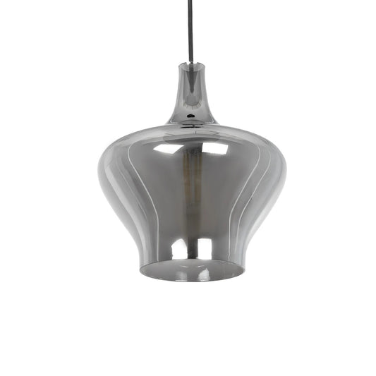 OVOCE 206-0032 Μοντέρνο Κρεμαστό Φωτιστικό Οροφής με Ντουί 1 x E27 AC 220-240V IP20 - Μαύρο Φιμέ - Μ20 x Π20 x Υ22