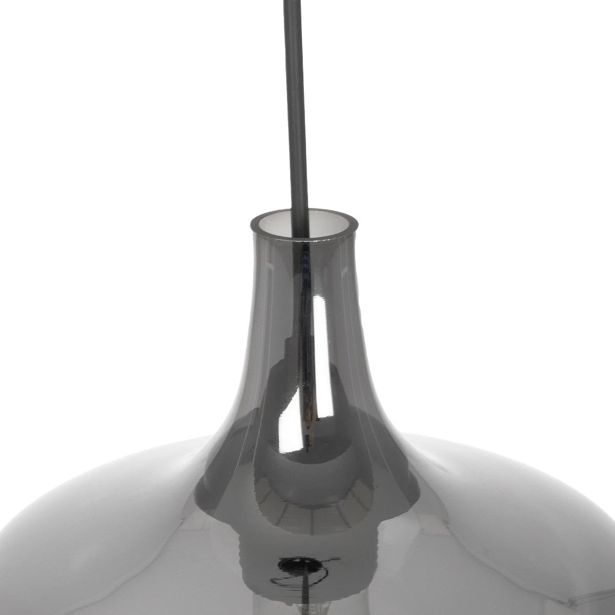 OVOCE 206-0032 Μοντέρνο Κρεμαστό Φωτιστικό Οροφής με Ντουί 1 x E27 AC 220-240V IP20 - Μαύρο Φιμέ - Μ20 x Π20 x Υ22