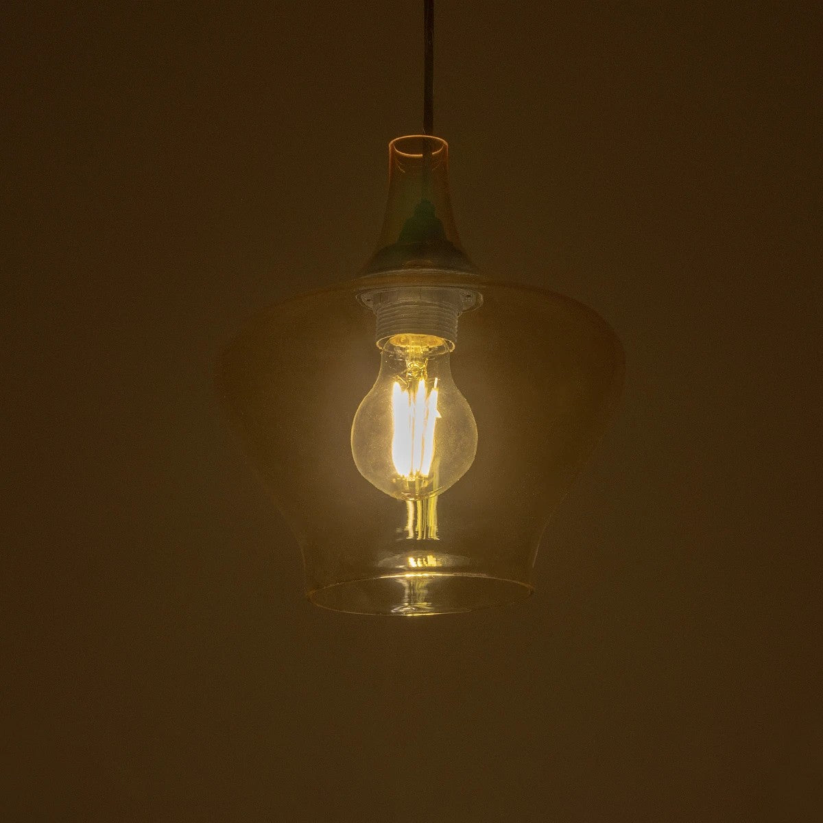 OVOCE 206-0033 Μοντέρνο Κρεμαστό Φωτιστικό Οροφής με Ντουί 1 x E27 AC 220-240V IP20 - Mελί - Μ20 x Π20 x Υ22