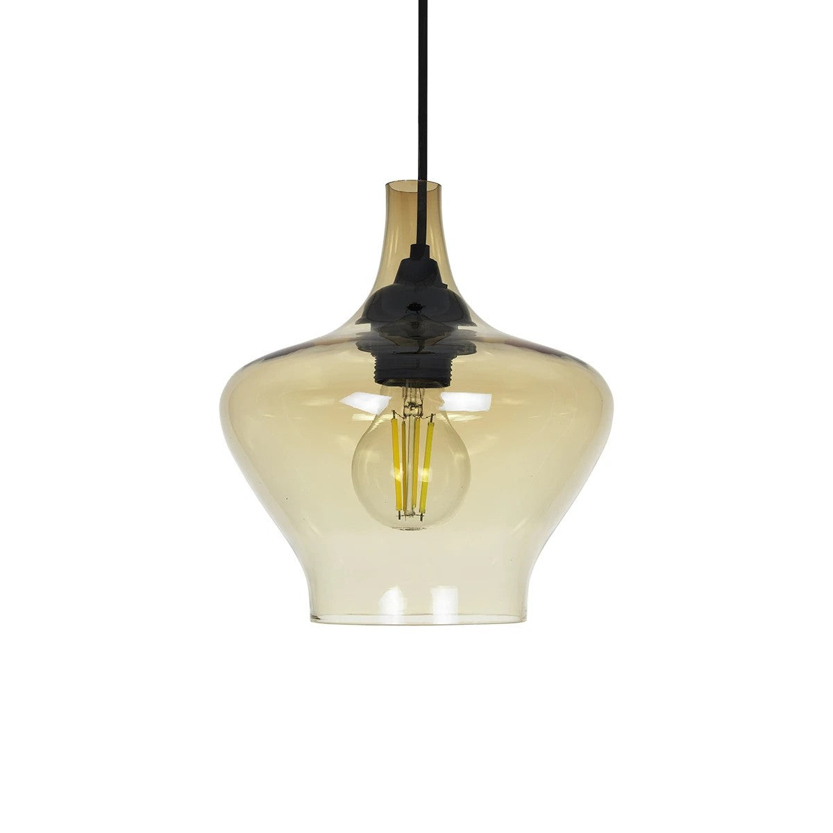 OVOCE 206-0033 Μοντέρνο Κρεμαστό Φωτιστικό Οροφής με Ντουί 1 x E27 AC 220-240V IP20 - Mελί - Μ20 x Π20 x Υ22