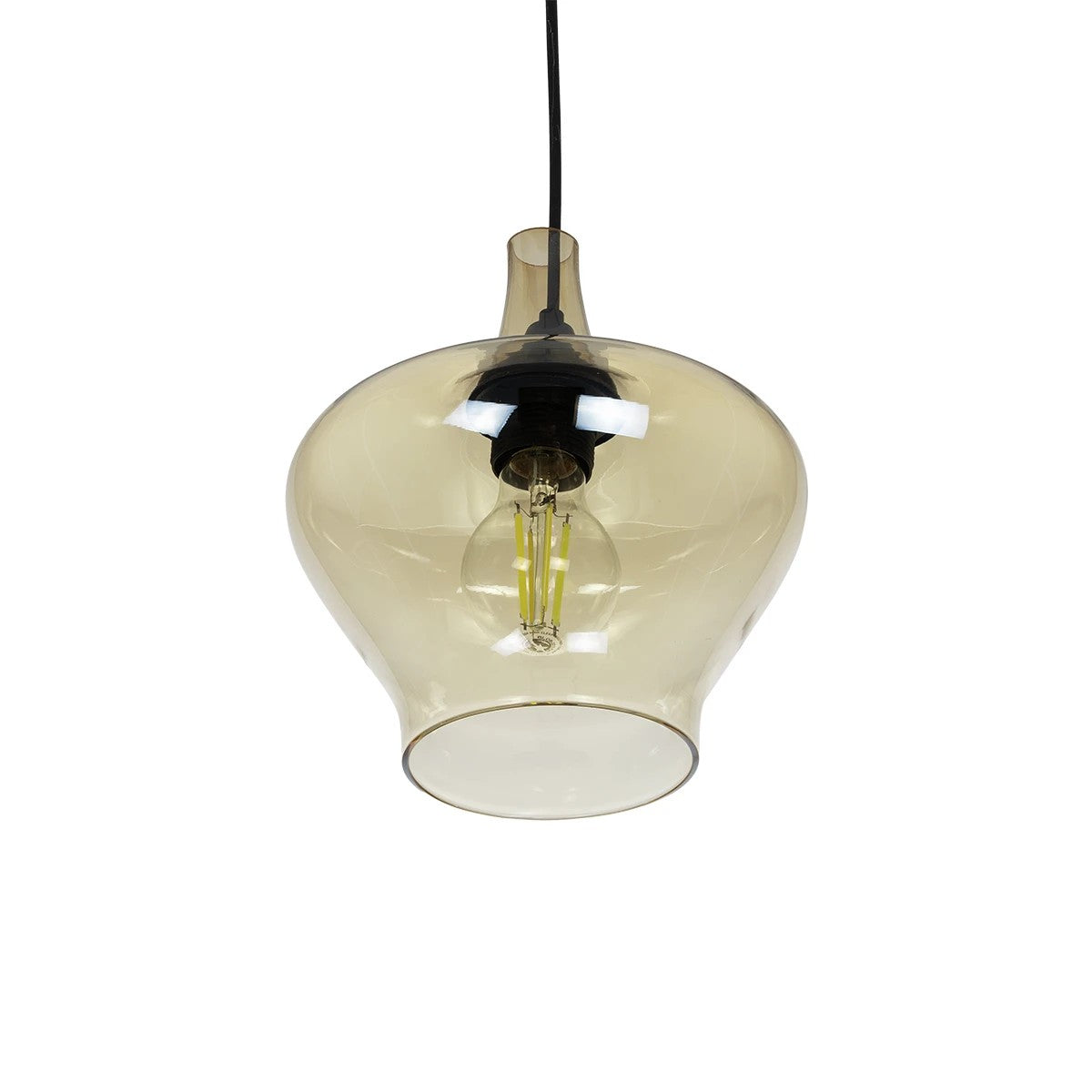 OVOCE 206-0033 Μοντέρνο Κρεμαστό Φωτιστικό Οροφής με Ντουί 1 x E27 AC 220-240V IP20 - Mελί - Μ20 x Π20 x Υ22