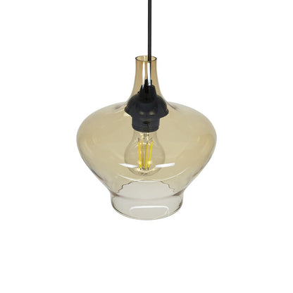 OVOCE 206-0033 Μοντέρνο Κρεμαστό Φωτιστικό Οροφής με Ντουί 1 x E27 AC 220-240V IP20 - Mελί - Μ20 x Π20 x Υ22