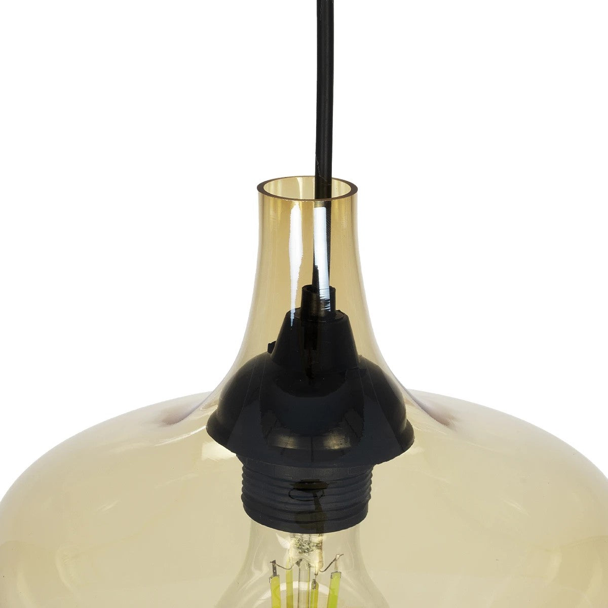 OVOCE 206-0033 Μοντέρνο Κρεμαστό Φωτιστικό Οροφής με Ντουί 1 x E27 AC 220-240V IP20 - Mελί - Μ20 x Π20 x Υ22