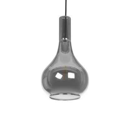 ΤΟΝΕ 206-0034 Μοντέρνο Κρεμαστό Φωτιστικό Οροφής με Ντουί 1 x E27 AC 220-240V IP20 - Μαύρο Φιμέ - Μ20 x Π20 x Υ36