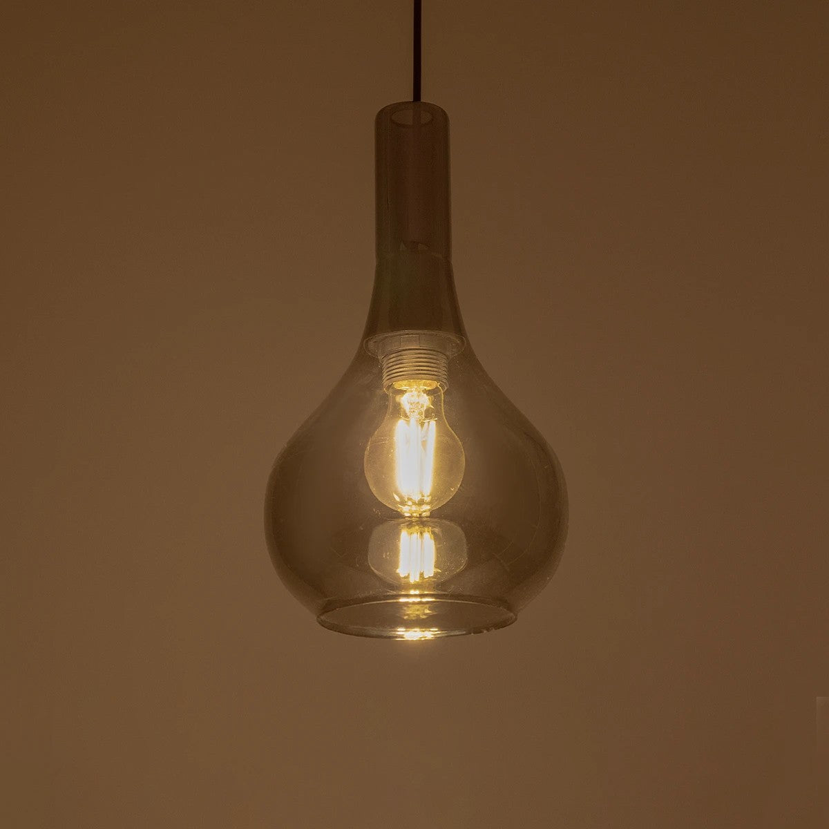 ΤΟΝΕ 206-0034 Μοντέρνο Κρεμαστό Φωτιστικό Οροφής με Ντουί 1 x E27 AC 220-240V IP20 - Μαύρο Φιμέ - Μ20 x Π20 x Υ36