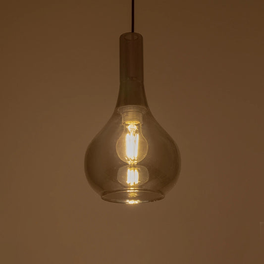 ΤΟΝΕ 206-0034 Μοντέρνο Κρεμαστό Φωτιστικό Οροφής με Ντουί 1 x E27 AC 220-240V IP20 - Μαύρο Φιμέ - Μ20 x Π20 x Υ36