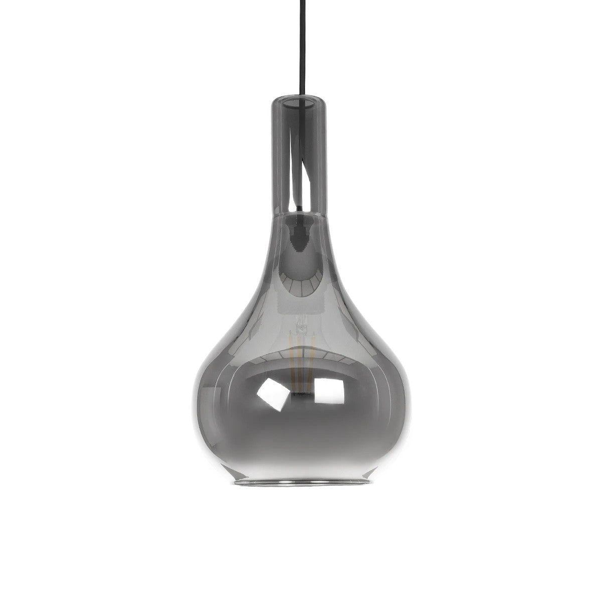 ΤΟΝΕ 206-0034 Μοντέρνο Κρεμαστό Φωτιστικό Οροφής με Ντουί 1 x E27 AC 220-240V IP20 - Μαύρο Φιμέ - Μ20 x Π20 x Υ36