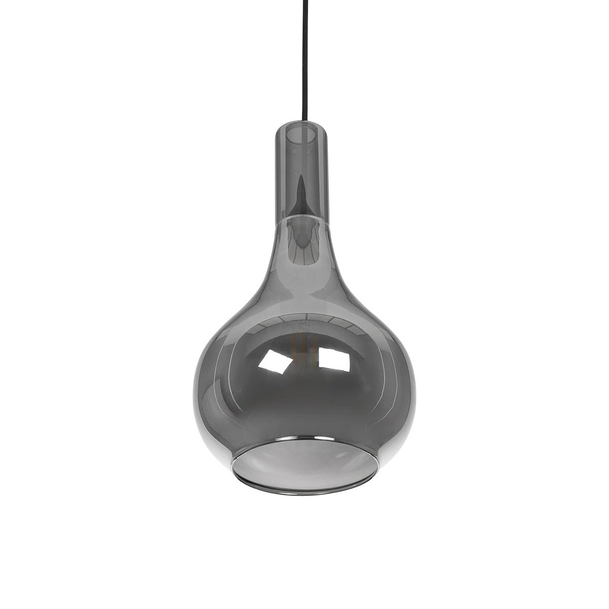 ΤΟΝΕ 206-0034 Μοντέρνο Κρεμαστό Φωτιστικό Οροφής με Ντουί 1 x E27 AC 220-240V IP20 - Μαύρο Φιμέ - Μ20 x Π20 x Υ36