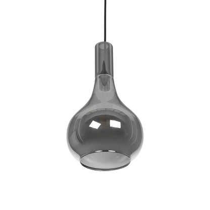 ΤΟΝΕ 206-0034 Μοντέρνο Κρεμαστό Φωτιστικό Οροφής με Ντουί 1 x E27 AC 220-240V IP20 - Μαύρο Φιμέ - Μ20 x Π20 x Υ36