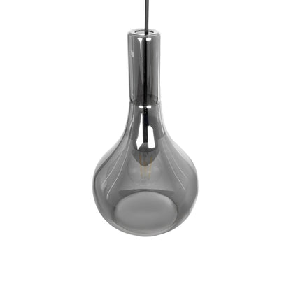 ΤΟΝΕ 206-0034 Μοντέρνο Κρεμαστό Φωτιστικό Οροφής με Ντουί 1 x E27 AC 220-240V IP20 - Μαύρο Φιμέ - Μ20 x Π20 x Υ36