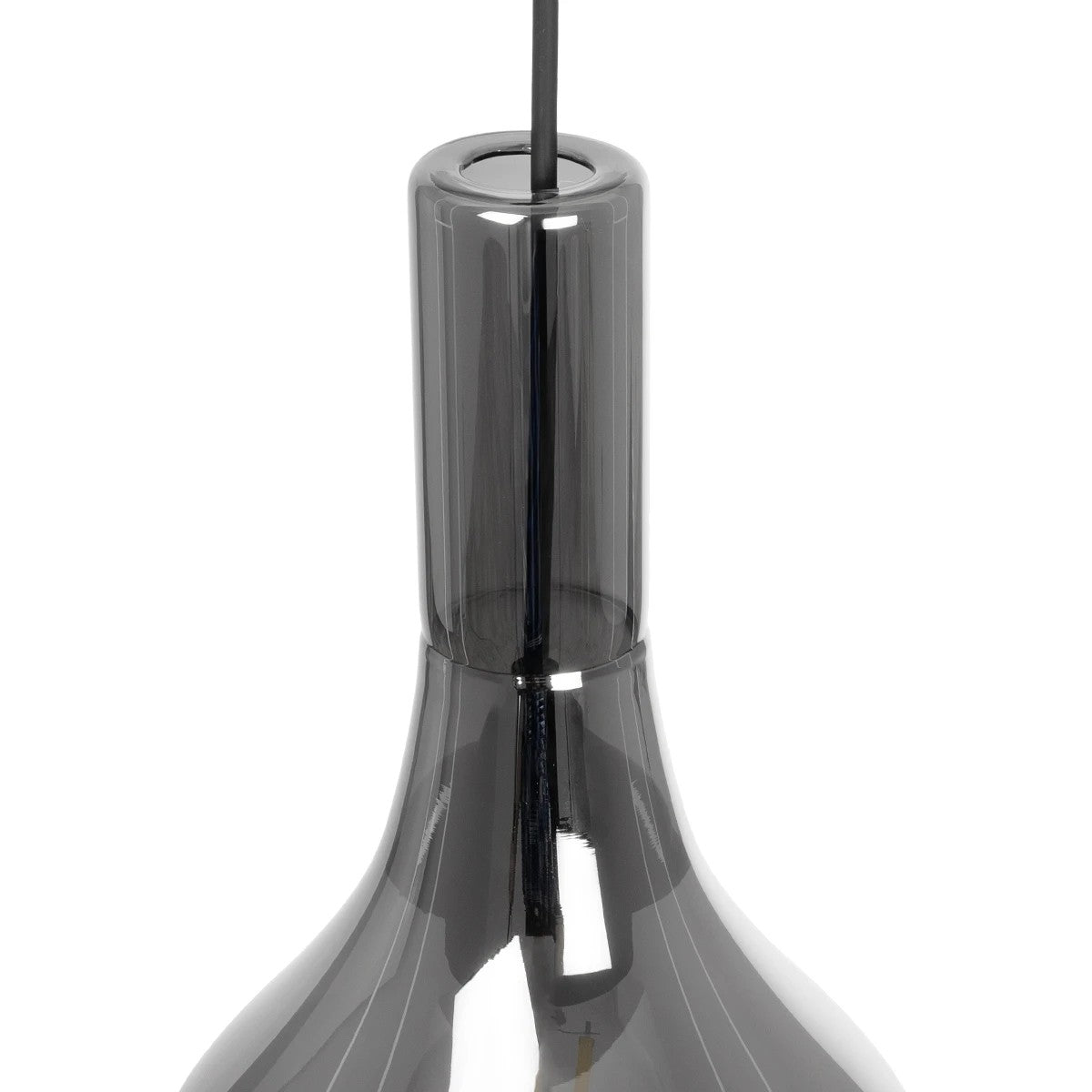 ΤΟΝΕ 206-0034 Μοντέρνο Κρεμαστό Φωτιστικό Οροφής με Ντουί 1 x E27 AC 220-240V IP20 - Μαύρο Φιμέ - Μ20 x Π20 x Υ36