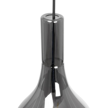 ΤΟΝΕ 206-0034 Μοντέρνο Κρεμαστό Φωτιστικό Οροφής με Ντουί 1 x E27 AC 220-240V IP20 - Μαύρο Φιμέ - Μ20 x Π20 x Υ36