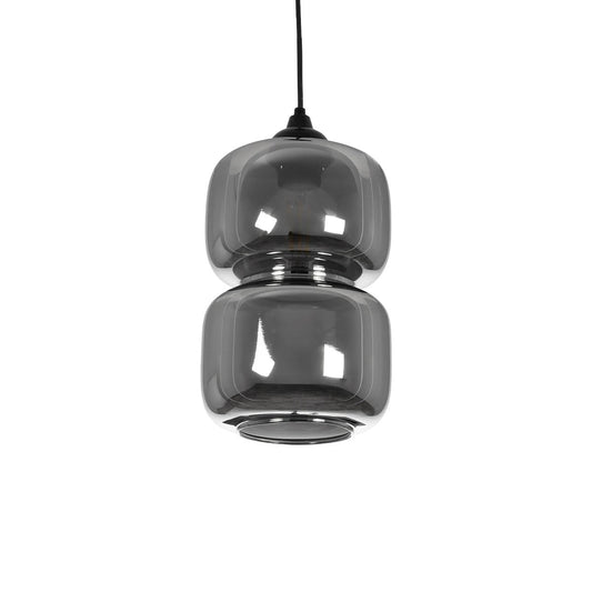 PIAGE 206-0036 Μοντέρνο Κρεμαστό Φωτιστικό Οροφής με Ντουί 1 x E27 AC 220-240V IP20 - Μαύρο Φιμέ - Μ18 x Π18 x Υ31