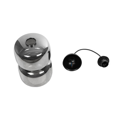 PIAGE 206-0036 Μοντέρνο Κρεμαστό Φωτιστικό Οροφής με Ντουί 1 x E27 AC 220-240V IP20 - Μαύρο Φιμέ - Μ18 x Π18 x Υ31