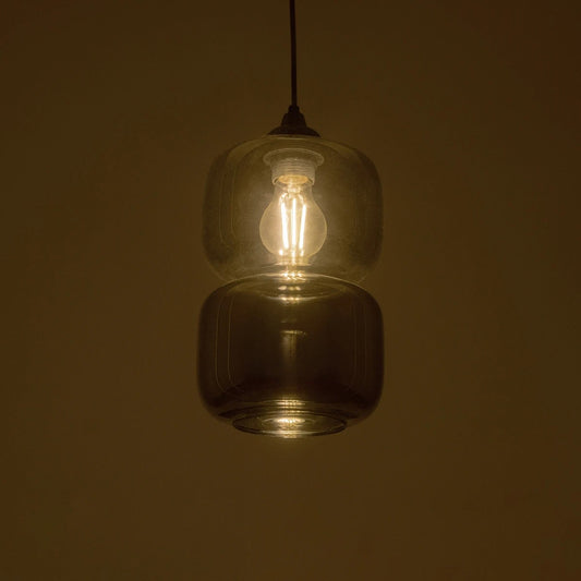 PIAGE 206-0036 Μοντέρνο Κρεμαστό Φωτιστικό Οροφής με Ντουί 1 x E27 AC 220-240V IP20 - Μαύρο Φιμέ - Μ18 x Π18 x Υ31