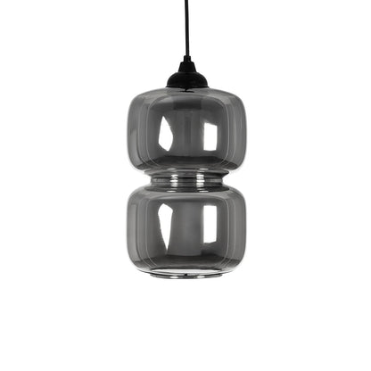 PIAGE 206-0036 Μοντέρνο Κρεμαστό Φωτιστικό Οροφής με Ντουί 1 x E27 AC 220-240V IP20 - Μαύρο Φιμέ - Μ18 x Π18 x Υ31