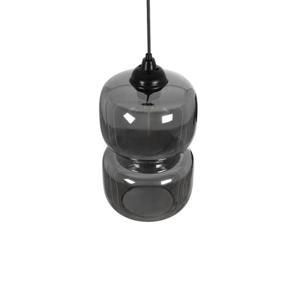 PIAGE 206-0036 Μοντέρνο Κρεμαστό Φωτιστικό Οροφής με Ντουί 1 x E27 AC 220-240V IP20 - Μαύρο Φιμέ - Μ18 x Π18 x Υ31