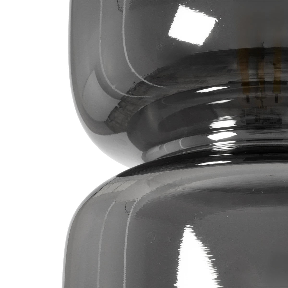 PIAGE 206-0036 Μοντέρνο Κρεμαστό Φωτιστικό Οροφής με Ντουί 1 x E27 AC 220-240V IP20 - Μαύρο Φιμέ - Μ18 x Π18 x Υ31