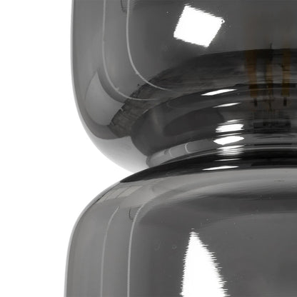 PIAGE 206-0036 Μοντέρνο Κρεμαστό Φωτιστικό Οροφής με Ντουί 1 x E27 AC 220-240V IP20 - Μαύρο Φιμέ - Μ18 x Π18 x Υ31