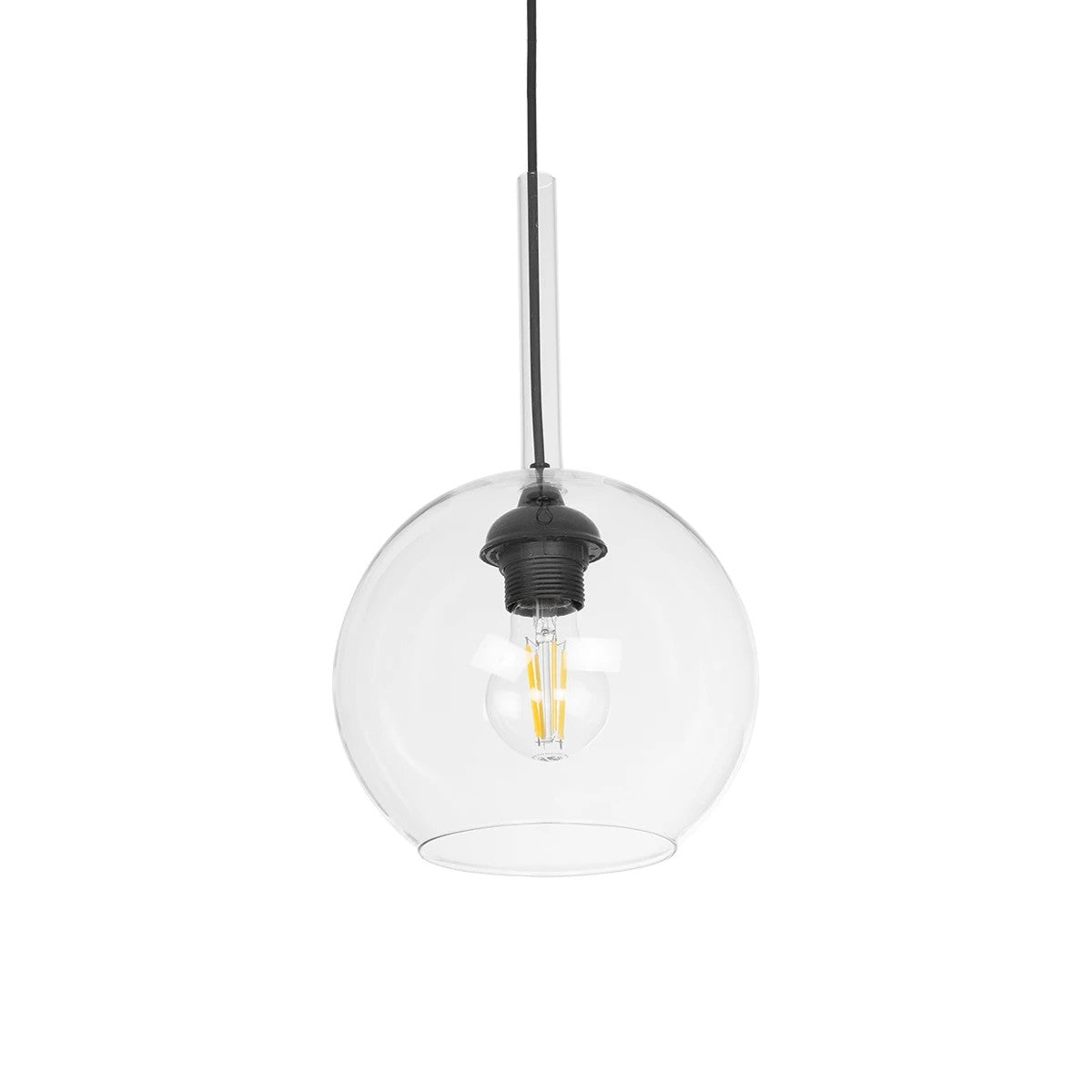 MPRALA 206-0038 Μοντέρνο Κρεμαστό Φωτιστικό Οροφής με Ντουί 1 x E27 AC 220-240V IP20 - Διάφανο - Μ20 x Π20 x Υ18