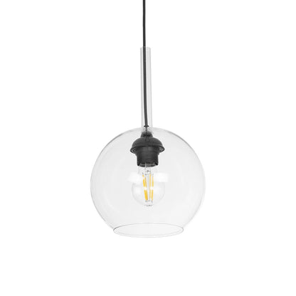 MPRALA 206-0038 Μοντέρνο Κρεμαστό Φωτιστικό Οροφής με Ντουί 1 x E27 AC 220-240V IP20 - Διάφανο - Μ20 x Π20 x Υ18