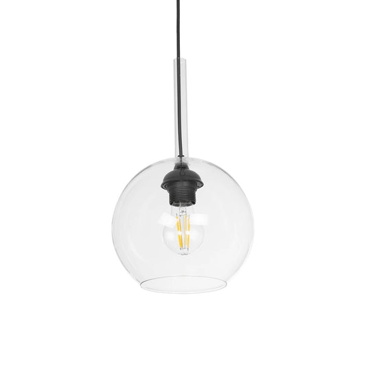 MPRALA 206-0038 Μοντέρνο Κρεμαστό Φωτιστικό Οροφής με Ντουί 1 x E27 AC 220-240V IP20 - Διάφανο - Μ20 x Π20 x Υ18