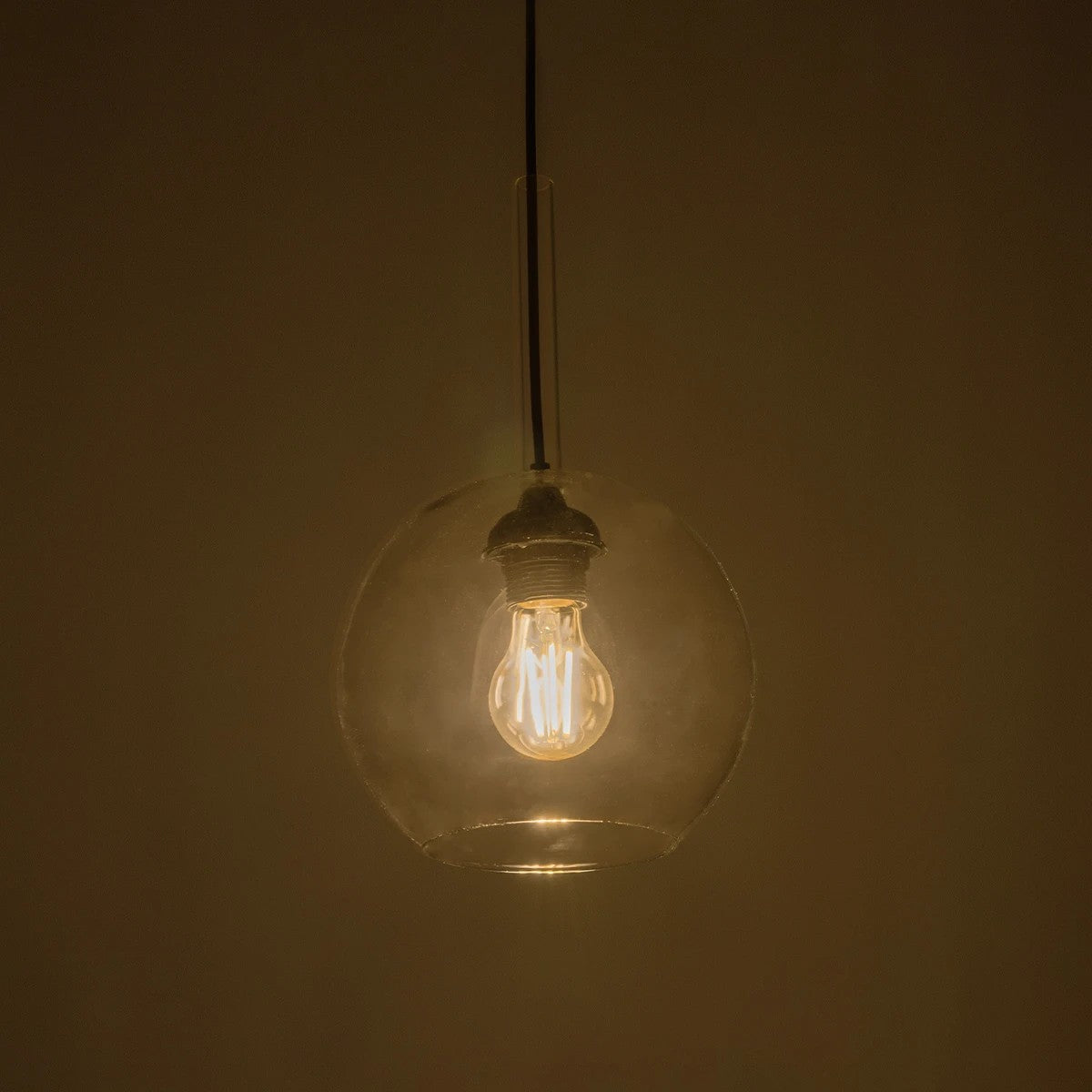 MPRALA 206-0038 Μοντέρνο Κρεμαστό Φωτιστικό Οροφής με Ντουί 1 x E27 AC 220-240V IP20 - Διάφανο - Μ20 x Π20 x Υ18