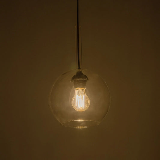 MPRALA 206-0038 Μοντέρνο Κρεμαστό Φωτιστικό Οροφής με Ντουί 1 x E27 AC 220-240V IP20 - Διάφανο - Μ20 x Π20 x Υ18